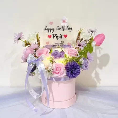 Bloom Box Akrilik Ucapan Ulang Tahun Wakatobi